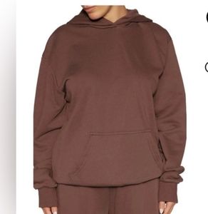 NIB Naked Wardrobe Brown Hoodie Size 1X